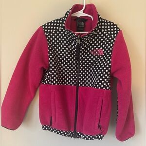 The North Face girls pink polka dot fleece size 6/6x
